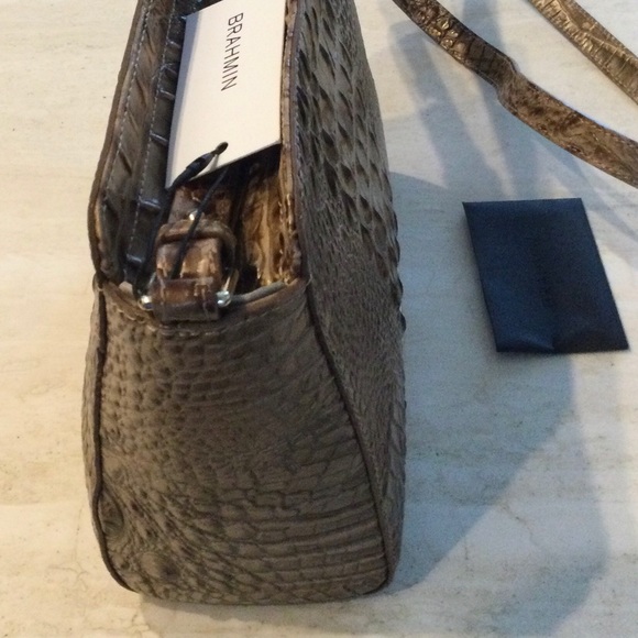Brahmin Carrie Crossbody Croc Embossed Leather Bag - Picture 6 of 16